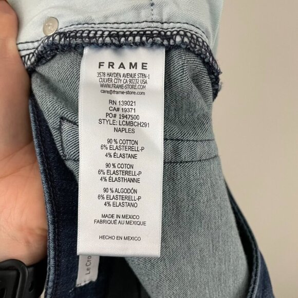 Frame Le Crop Mini Boot Cascade Hem Jeans in Naples Wash Size 31 - Picture 4 of 7